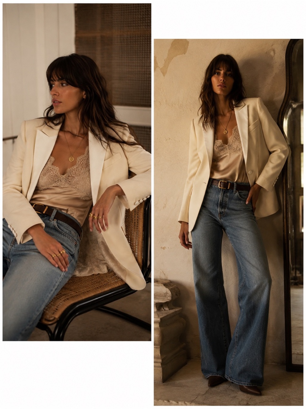 Zadig & Voltaire Vega smock blazer in Judo / Cream / White